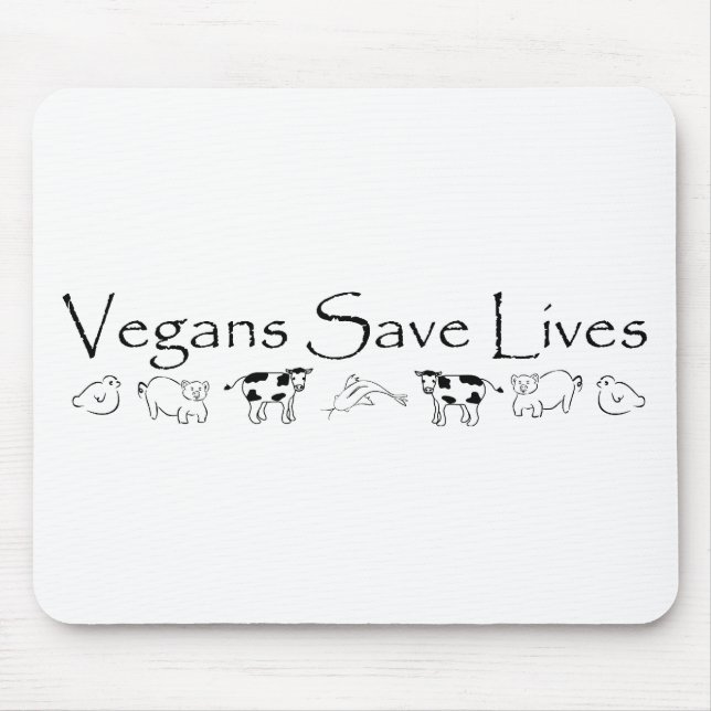 Vegans retten die Leben Mousepad (Vorne)