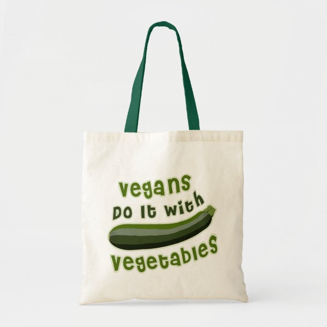 Vegans tun es mit Gemüse Tragetasche (Vorne)