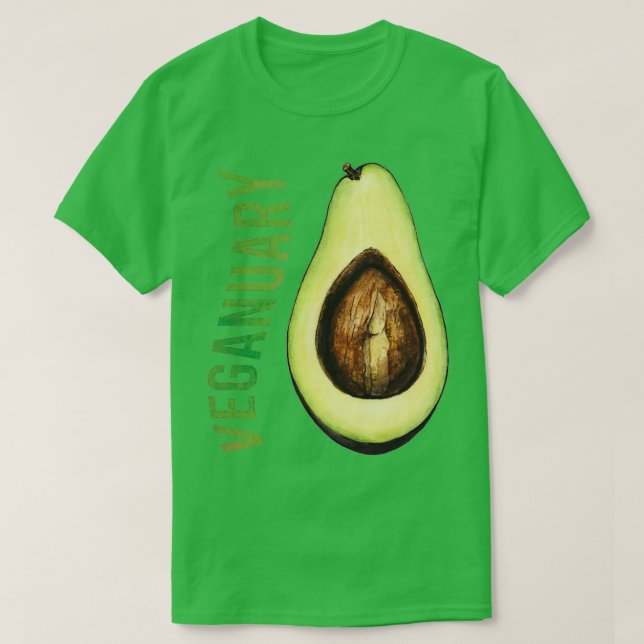 Veganuary Avocado Vegan T-Shirt (Design vorne)