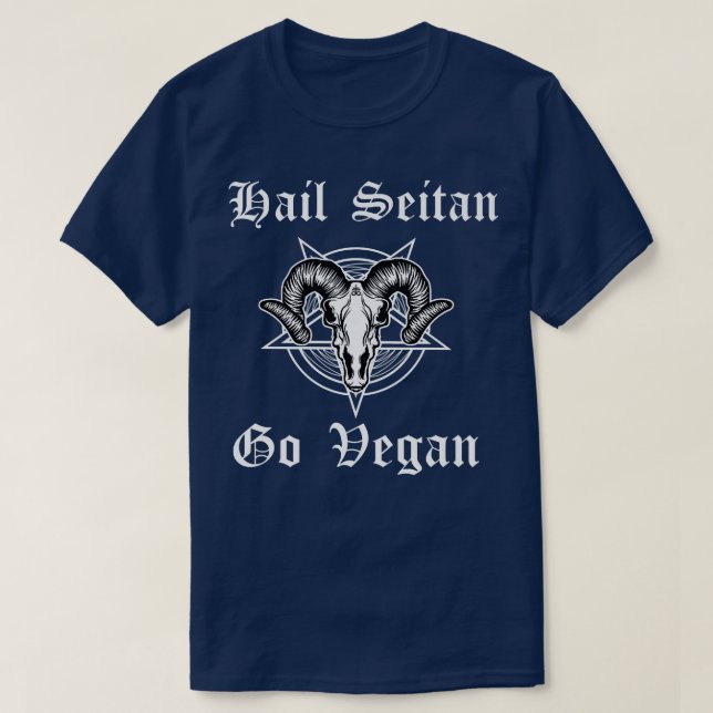 Veganuary Hail Seitan World Veganen Monat Vegetari T-Shirt (Design vorne)
