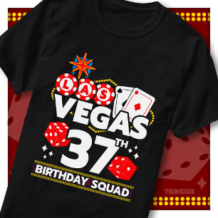 Vegas 37. Geburtstagsgruppe Casino Party Matching T-Shirt