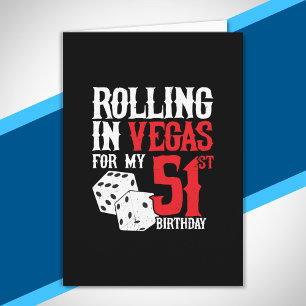 Vegas 51st Birthday Party - Rolling in Vegas Karte
