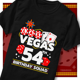 Vegas 54. Geburtstagsgruppe Casino Party Matching T-Shirt