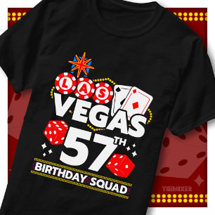 Vegas 57. Geburtstags-Squad-Casino-Party passend d T-Shirt