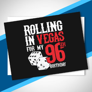 Vegas 96th Birthday Party - Rolling in Vegas Postkarte
