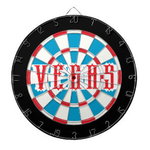 VEGAS Americana mit schwarzer Umrandung Dartscheibe