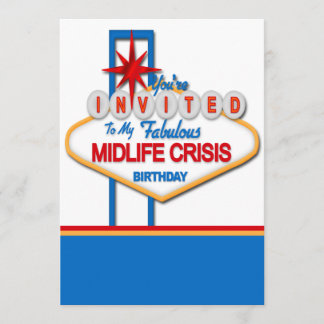 Vegas-Art-Lebensmitte-Krisen-Geburtstag Einladung