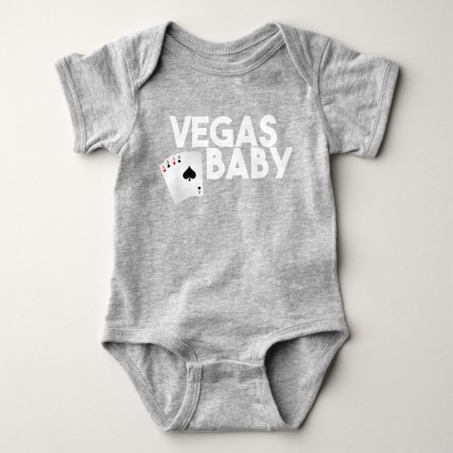 Vegas-Baby-Bodysuit-einteiliges Shirt geboren in (Vorderseite)