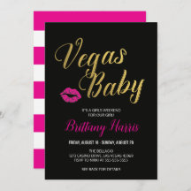 Vegas Baby Itinerary Einladung