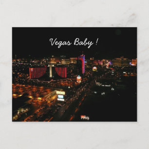 vegas baby ! postkarte