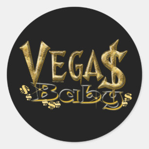 Vegas Babyaufkleber Runder Aufkleber