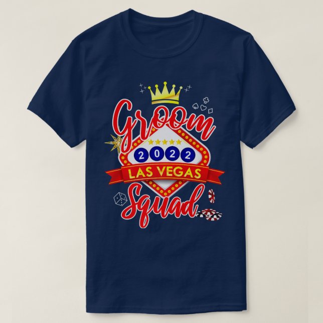 Vegas Bachelor Party Group Verheiratet in Vegas Gr T-Shirt (Design vorne)