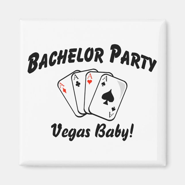 Vegas Bachelor Party Magnet (Vorne)