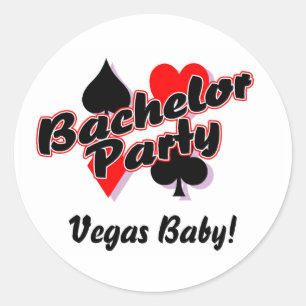 Vegas Bachelor Party Runder Aufkleber