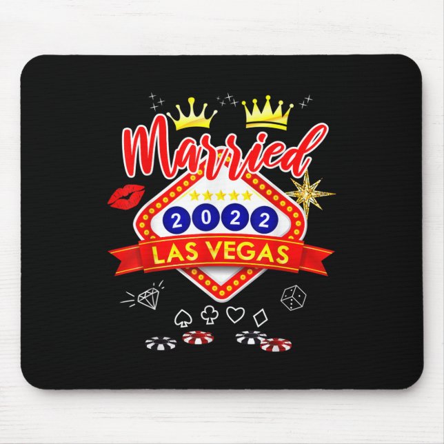 Vegas Bachelor Party Verheiratet in Vegas Groom Br Mousepad (Vorne)