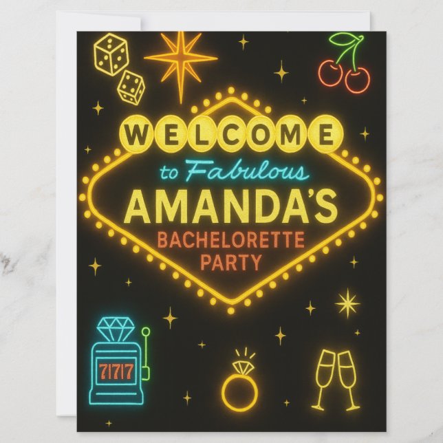 Vegas Bachelorette Party Drink Game-Take a Sip If (Vorderseite)