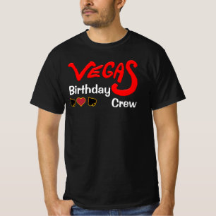 Vegas Birthday Crew Anpassbare Gruppenanpassung T-Shirt