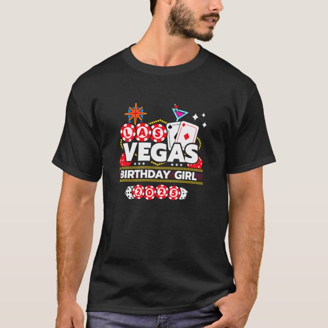 Vegas Birthday Crew Vegas Girls Tour Vegas Birthda T-Shirt (Vorderseite)