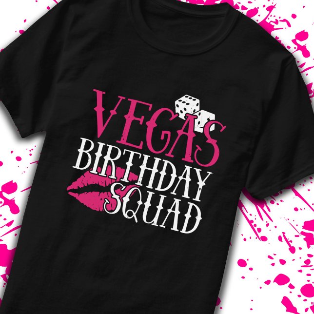 Vegas Birthday Party Group Gift Vegas Squad T-Shirt (Von Creator hochgeladen)