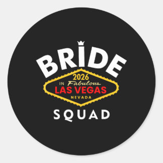 Vegas Bride Squad 2026 Married in Vegas Runder Aufkleber