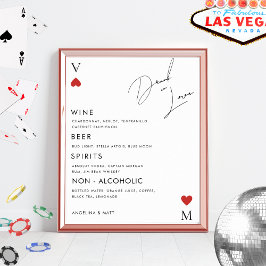 Vegas Casino Betrunken in der Liebe Hochzeit Bar u Poster