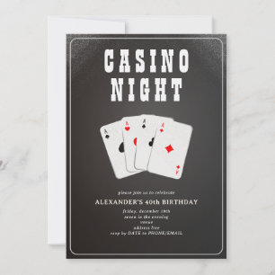 Vegas Casino Blackjack Poker Night Partys Einladung