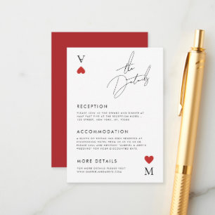 Vegas Casino Kartenspiel Details Hochzeiten Begleitkarte