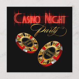 Vegas Casino Night FRAG MIR 2 PUT DEINEN NAMEN AUF Einladung