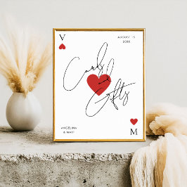 Vegas Casino Playing Card Cards & Gifts Sign Poster