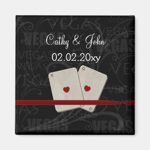 Vegas, der Save the Date Magneten wedding ist Magnet