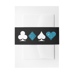 Vegas Destiny Malibu Blue Glitzer Einladungsbanderole