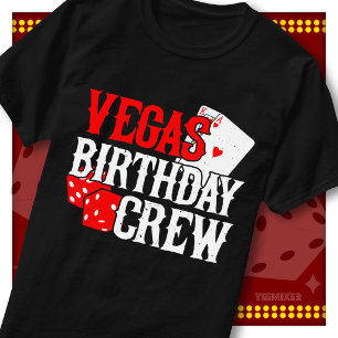 Vegas Geburtstags-Crew Casino Party Matching Grupp T-Shirt