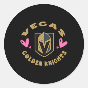 Vegas Golden Knights Valentine Hearts offiziell l Runder Aufkleber