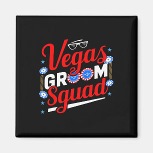 Vegas Groom Squad Vegas Bachelor Party Verheiratet Magnet