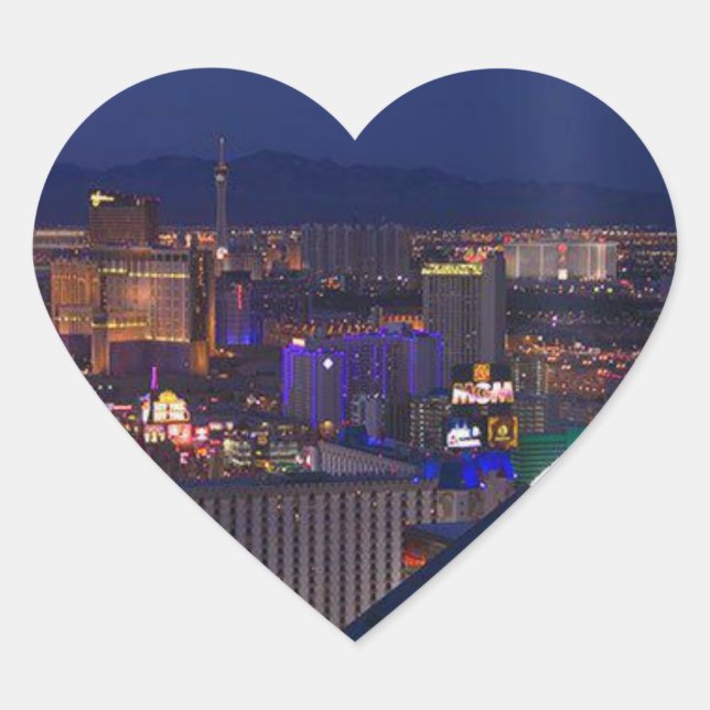 VEGAS HEART STICKER (Vorderseite)