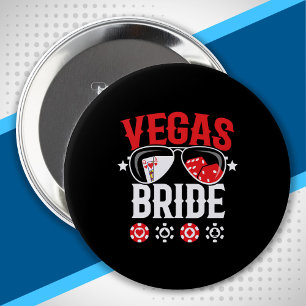 Vegas-Hochzeit - Braut - Vegas-Junggesellinnenabsc Button