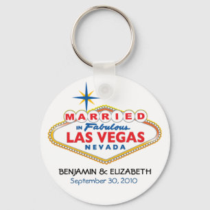 Vegas-Hochzeit in Schlüsselanhänger