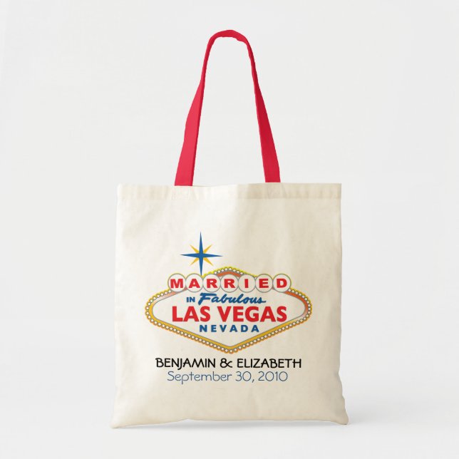 Vegas-Hochzeit in Urlaubsorts-GedenkTasche Tragetasche (Vorne)