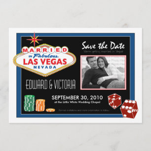 Vegas-Hochzeit in Urlaubsorts-Save the Date Save The Date