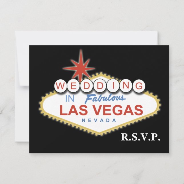 Vegas Hochzeit Rsvp Karten (Vorderseite)