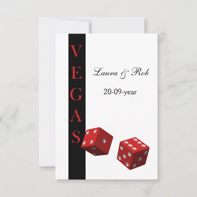 Vegas Hochzeit rsvp Karten Standard 3,5 x 5 (Vorderseite)