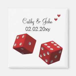 Vegas Hochzeit Speichern Sie den Datums-Magneten Magnet