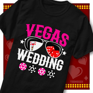 Vegas-Hochzeitsfeier-Lässige-Casino-Themen-Sonnenb T-Shirt