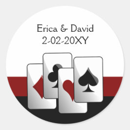 Vegas-Hochzeitstag-Umschlag Aufkleber