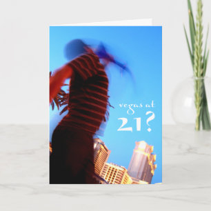 Vegas mit 21? Geburtstagskarte Karte