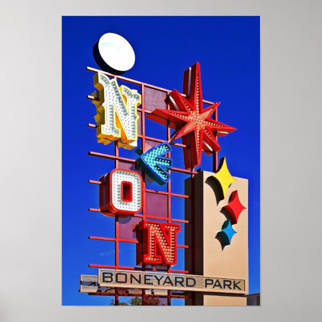 Vegas Neon Boneyard Poster (Vorne)