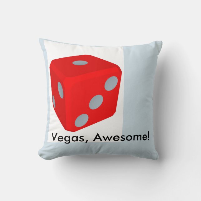 Vegas Quote & Dice Throw Kissen (Vorderseite)