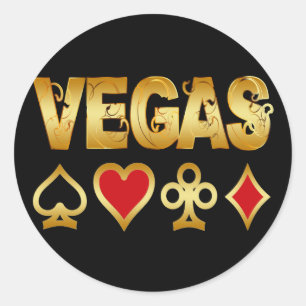 VEGAS RUNDER AUFKLEBER