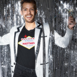 Vegas Sign Celebrant Name und Beruf T-Shirt
