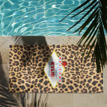 Vegas Sign Personalisiert Leopard Print